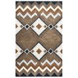 Alora Decor Pueblo 5' x 8' Tribal Multi/Navy/Dk Taupe/Camel Area Rug