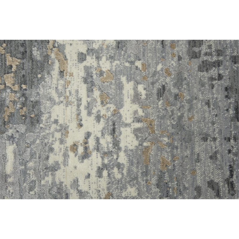 Alora Decor Radiant 9' x 12' Abstract Gray/Ivory/Gray Hybrid Area Rug