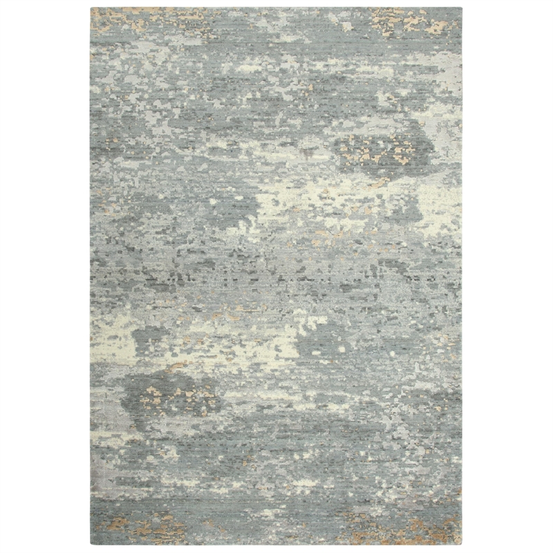 Alora Decor Radiant 9' x 12' Abstract Gray/Ivory/Gray Hybrid Area Rug