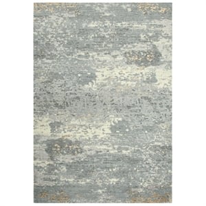 Alora Decor Radiant 9' x 12' Abstract Gray/Ivory/Gray Hybrid Area Rug