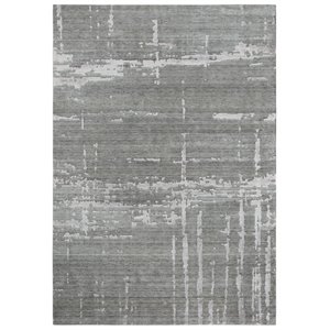 Alora Decor Radiant 10' x 13' Abstract Gray/Lt. Gray Hybrid Area Rug