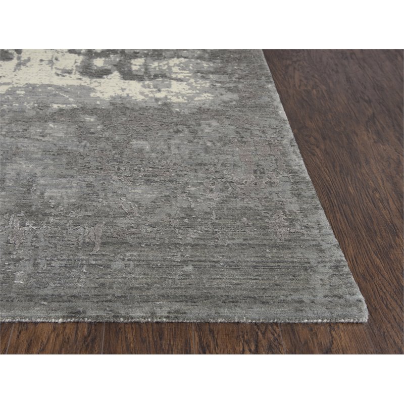 Alora Decor Radiant 5' x 8' Abstract Gray/Ivory/Gray Hybrid Area Rug