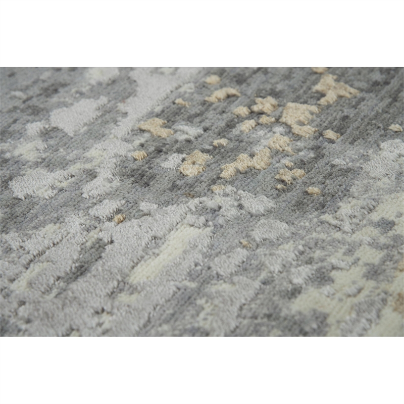 Alora Decor Radiant 5' x 8' Abstract Gray/Ivory/Gray Hybrid Area Rug