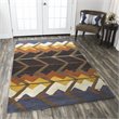 Alora Decor Pueblo 3' x 5' Tribal Multi Blue Off White Gold Rust Area Rug