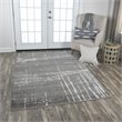 Alora Decor Radiant 5' x 8' Abstract Gray/Lt. Gray Hybrid Area Rug