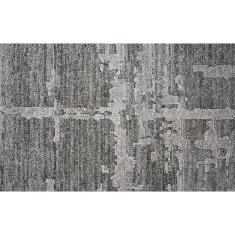 Alora Decor Radiant 5' x 8' Abstract Gray/Lt. Gray Hybrid Area Rug