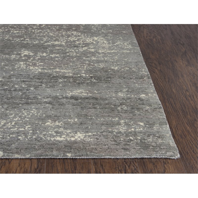 Alora Decor Radiant 10' x 13' Abstract Gray/Ivory Hybrid Area Rug