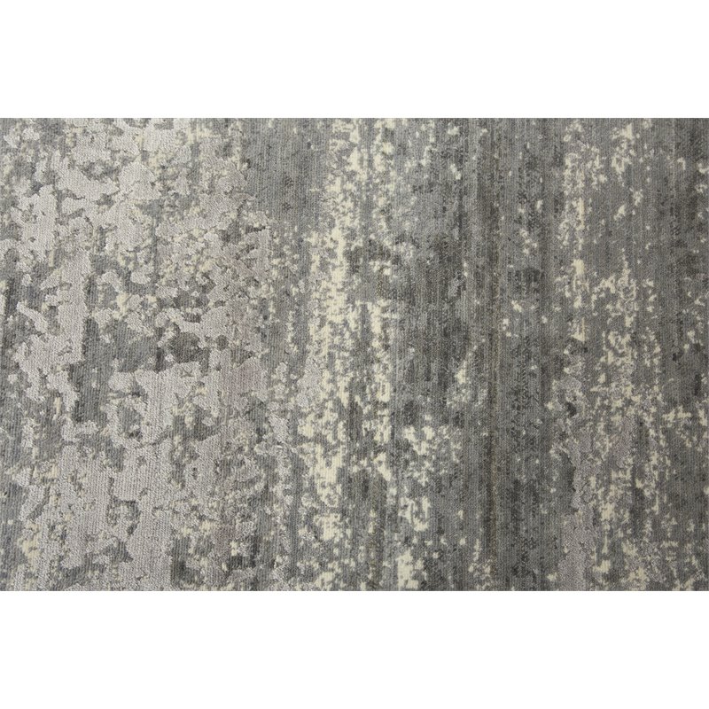 Alora Decor Radiant 10' x 13' Abstract Gray/Ivory Hybrid Area Rug