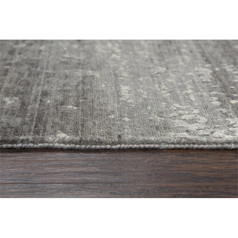Alora Decor Radiant 10' x 13' Abstract Gray/Ivory Hybrid Area Rug