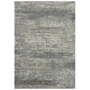 Alora Decor Radiant 10' x 13' Abstract Gray/Ivory Hybrid Area Rug
