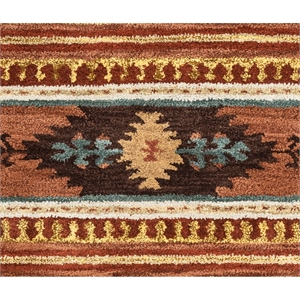 Alora Decor Ryder 8' x 10' Tribal Multi/Brown/Blue/Gold/Khaki Area Rug