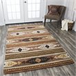 Alora Decor Ryder 5' x 8' Tribal Multi/Brown/Blue/Gold/Khaki Area Rug