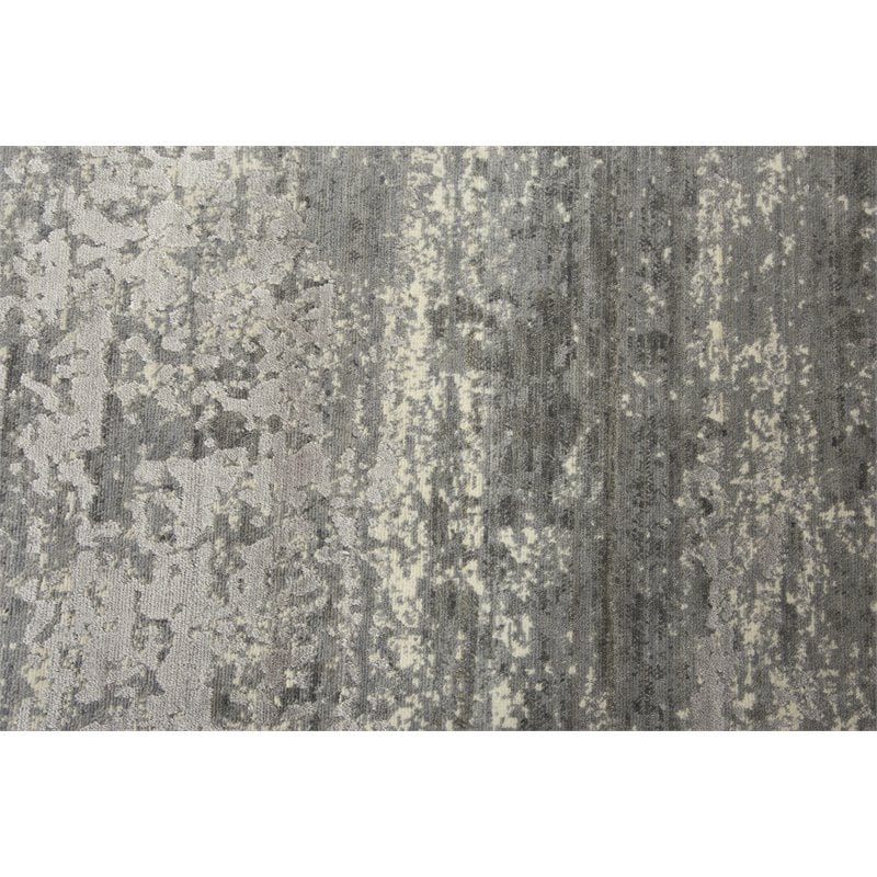 Alora Decor Radiant 8' x 10' Abstract Gray/Ivory Hybrid Area Rug