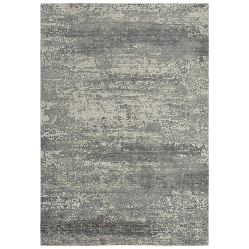 Alora Decor Radiant 9' x 12' Abstract Gray/Ivory Hybrid Area Rug