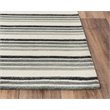 Alora Decor Rivera 5' x 8' Stripe Gray/Ivory/Charcoal Hand-Tufted Area Rug