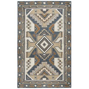 Alora Decor Ryder 3' x 5' Southwest/Tribal Gray/Tan Hand-Tufted Area Rug