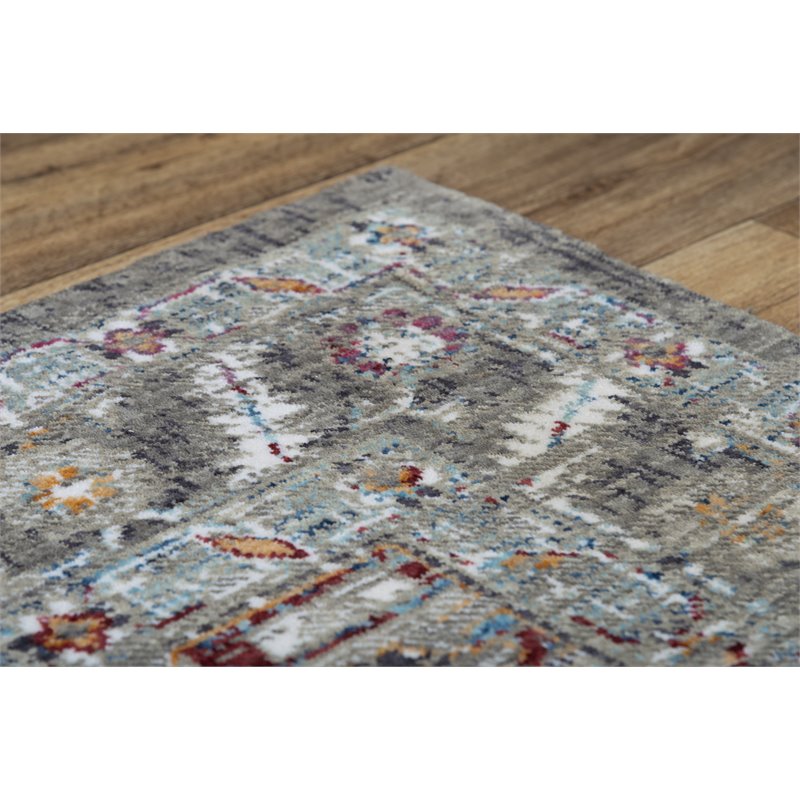 Alora Decor Sanction 8' x 10' Gray/Grey/Multi Color Power-Loomed Area Rug