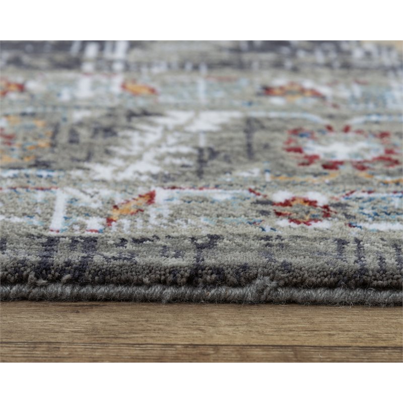 Alora Decor Sanction 8' x 10' Gray/Grey/Multi Color Power-Loomed Area Rug