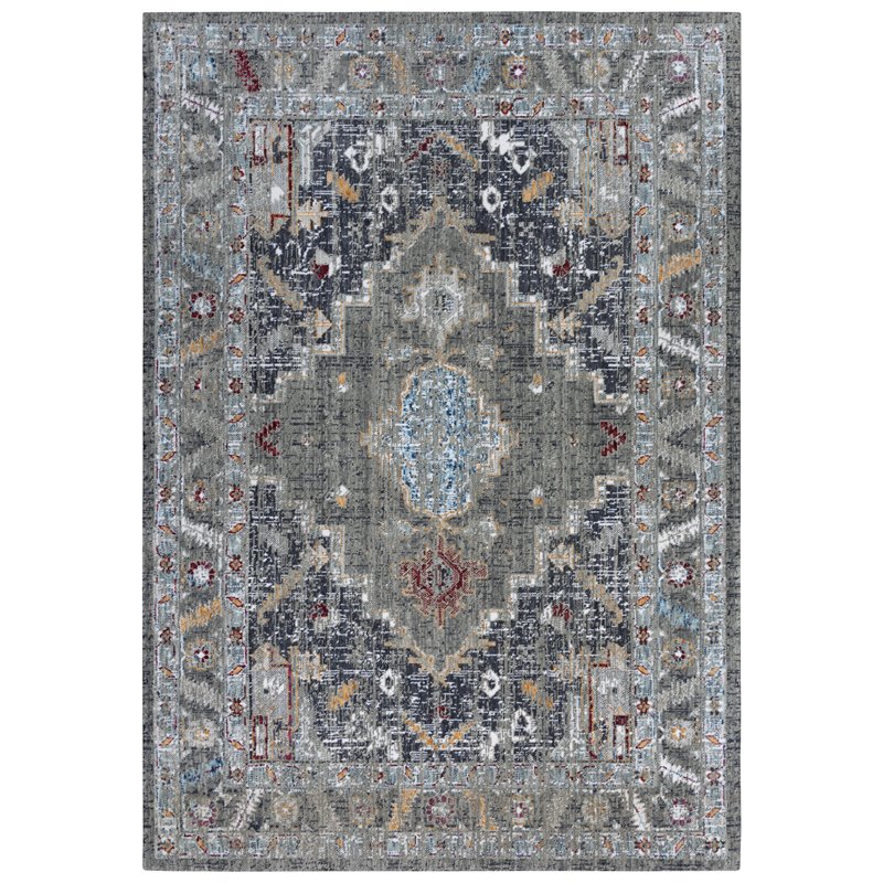 Alora Decor Sanction 8' x 10' Gray/Grey/Multi Color Power-Loomed Area Rug