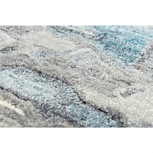 Alora Decor Spirit 7'6&quot x 9'6&quot Abstract Gray/Ivory Hand Tufted Area Rug