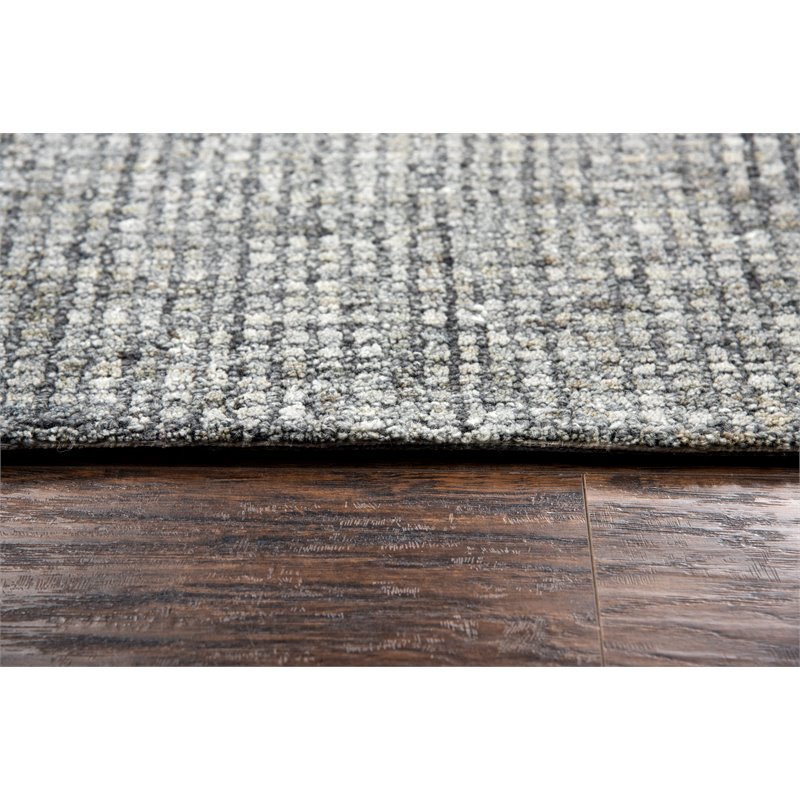 Alora Decor Storm 5' x 8' Tweed Dk Gray/Beige Hand-Tufted Area Rug