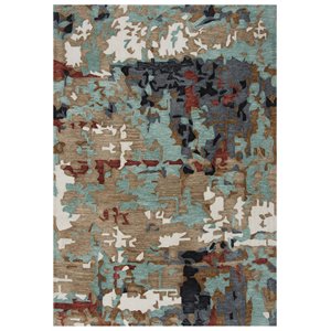 Alora Decor Vivid 5' x 7'6&quot Gray/Multi/Blue/Rust/Ivory Hand-Tufted Area Rug