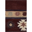 Alora Decor Ryder 3' x 5' Tribal Khaki/Brown/Burgundy/Sage Hand-Tufted Area Rug