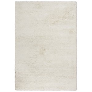 Alora Decor Oregon 7'6&quotx9'6&quot Solid Shag Ivory/Tone on Tone Tufted Area Rug