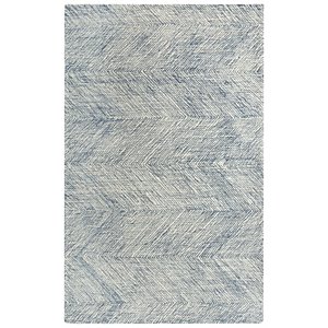 Alora Decor Trace 5' x 7'6&quot Geometric Navy/Ivory Power-Loomed Area Rug