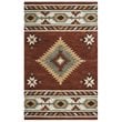 Alora Decor Ryder 5' x 8' Tribal Rust/Khaki/Navy/Sage Hand-Tufted Area Rug