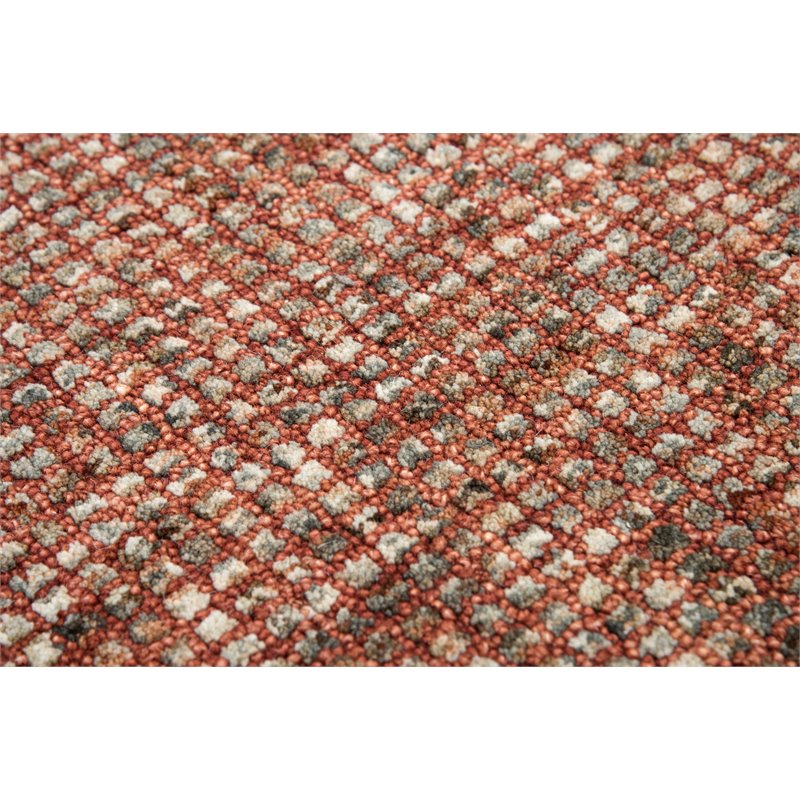 Alora Decor Storm 5' x 8' Tweed Red/Beige Hand-Tufted Area Rug