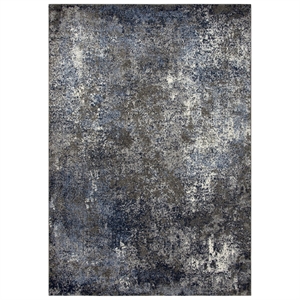 Alora Decor Venice 3'11&quot x 5'6&quot Abstract Silver/Blue/Taupe Power-Loomed Area Rug