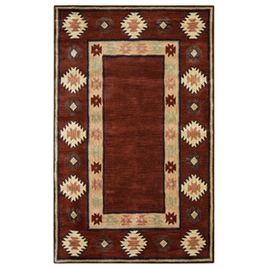 Alora Decor Ryder 3' x 5' Tribal Burgundy/Tan/Rust/Navy/Sage Area Rug