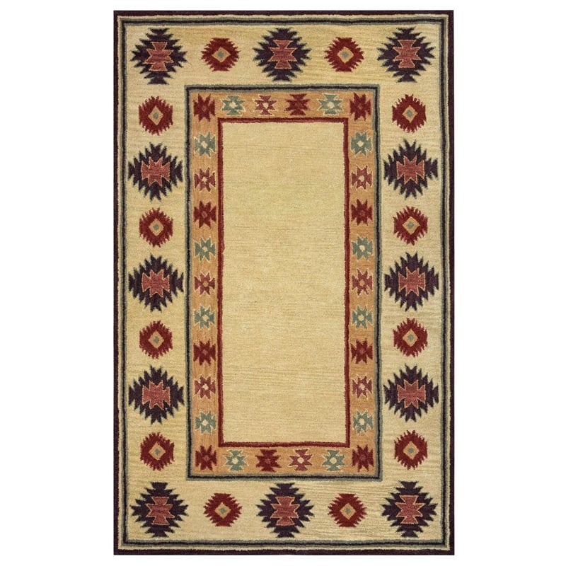 Alora Decor Ryder 5' x 8' Tribal Burgundy/Tan/Rust/Navy/Sage Area Rug