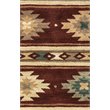 Alora Decor Ryder 8' Round Tribal Burgundy/Tan/Khaki/Sage Hand-Tufted Area Rug