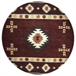 Alora Decor Ryder 8' Round Tribal Burgundy/Tan/Sage/Navy Hand-Tufted Area Rug
