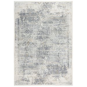 Alora Decor Spring 5'3&quot x 7'6&quot Stone/Beige/Gray/White Power-Loomed Area Rug