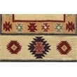 Alora Decor Ryder 8' Round Tribal Tan/Sage/Navy/Burgundy Hand-Tufted Area Rug