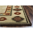 Alora Decor Ryder 5' x 8' Tribal Tan/Sage/Navy/Burgundy Hand-Tufted Area Rug