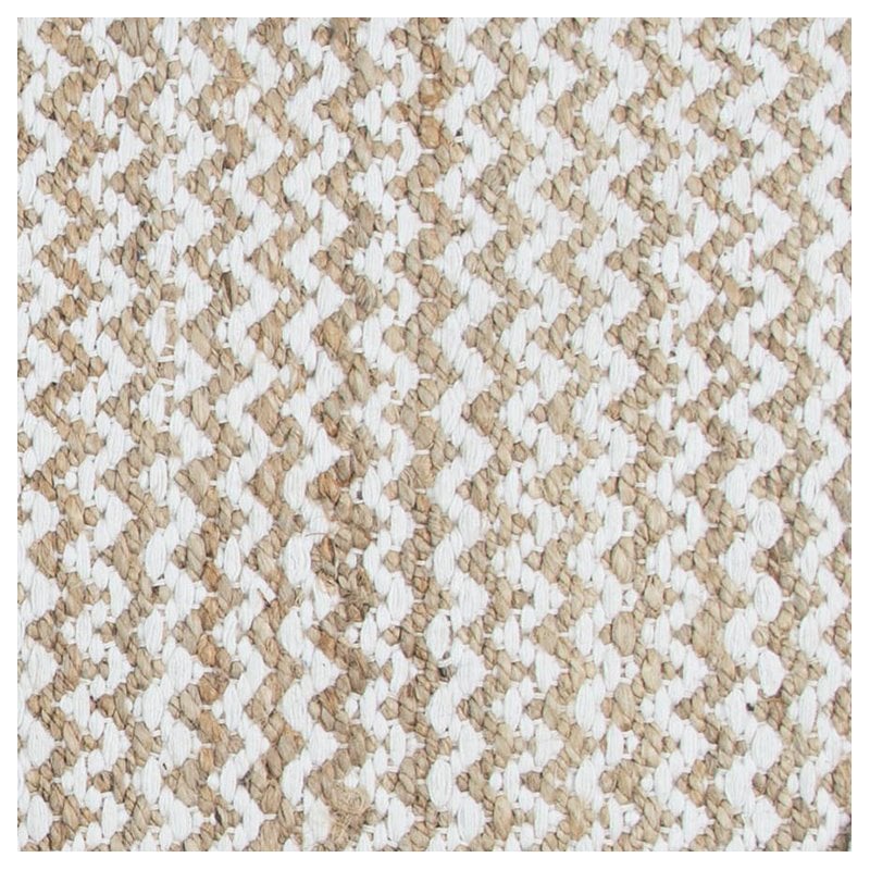 Alora Decor Harlem 3' x 5' Chevron Natural/Gray/Rust/Blue Hand-Woven Area Rug