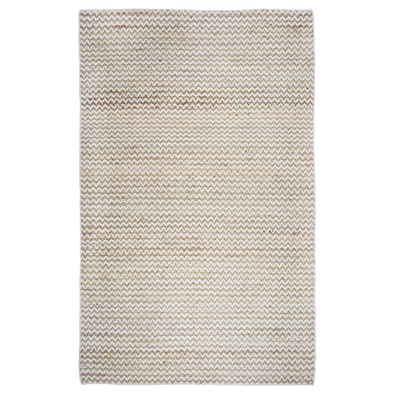 Alora Decor Harlem 3' x 5' Chevron Natural/Gray/Rust/Blue Hand-Woven Area Rug