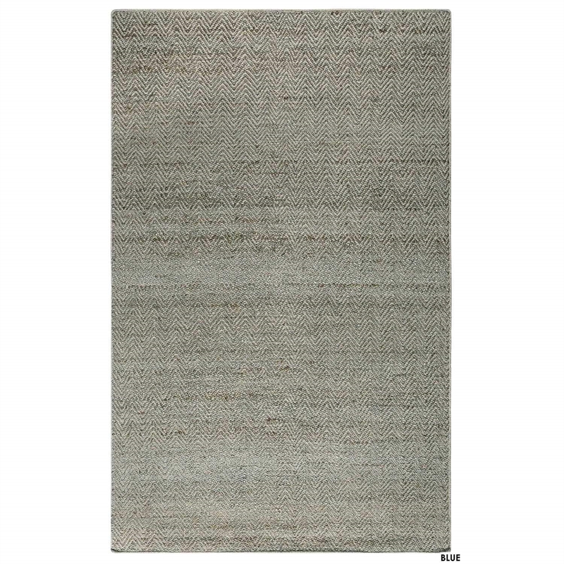 Alora Decor Harlem 3' x 5' Chevron Natural/Gray/Rust/Blue Hand-Woven Area Rug
