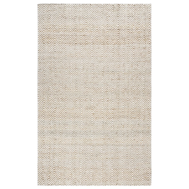 Alora Decor Harlem 5' x 8' Chevron Natural/Gray/Rust/Blue Hand-Woven Area Rug