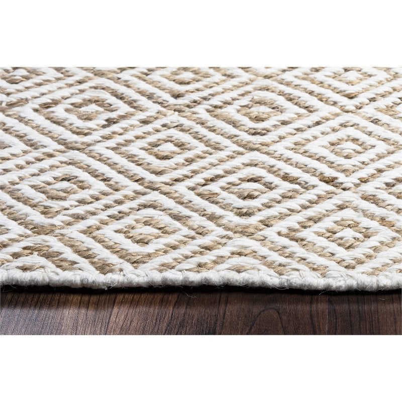 Alora Decor Harlem 5' x 8' Pattern Natural/Gray/Rust/Blue Hand-Woven Area Rug