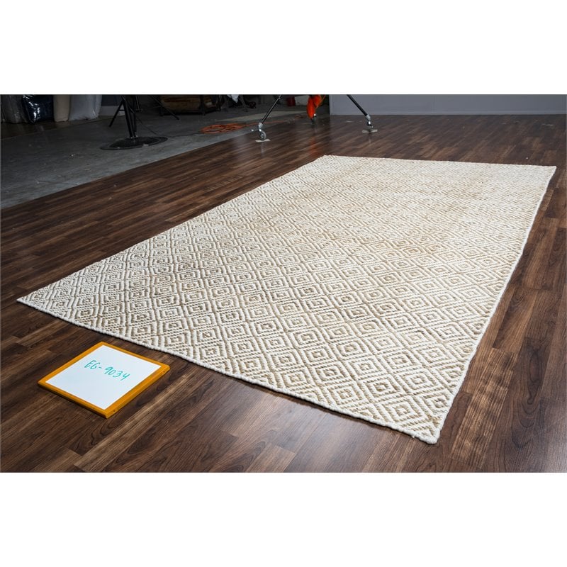 Alora Decor Harlem 5' x 8' Pattern Natural/Gray/Rust/Blue Hand-Woven Area Rug