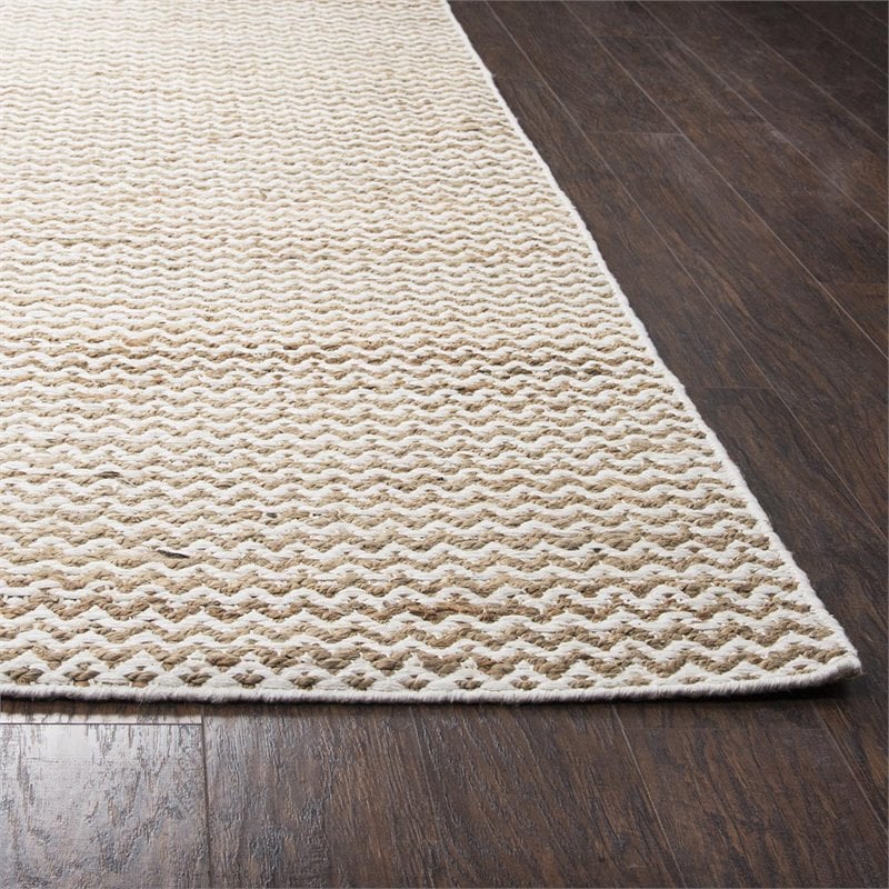 Alora Decor Harlem 8' x 10' Chevron Natural/Gray/Rust/Blue Hand-Woven Area Rug