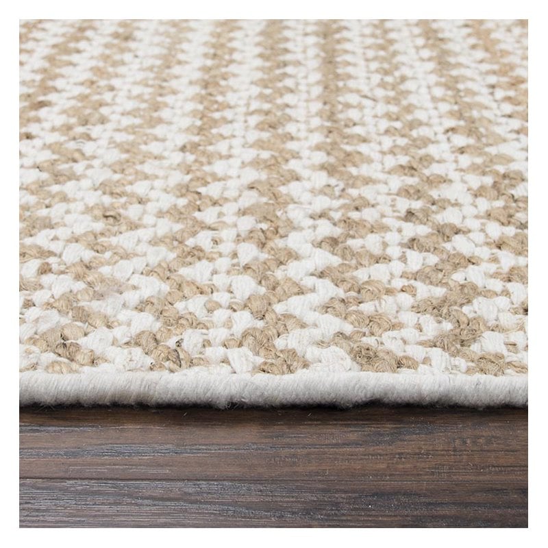 Alora Decor Harlem 8' x 10' Chevron Natural/Gray/Rust/Blue Hand-Woven Area Rug