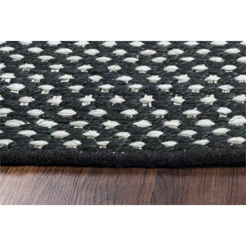 Alora Decor Harlem 8' x 10' Pattern Black/Gray/Rust/Blue Hand-Woven Area Rug