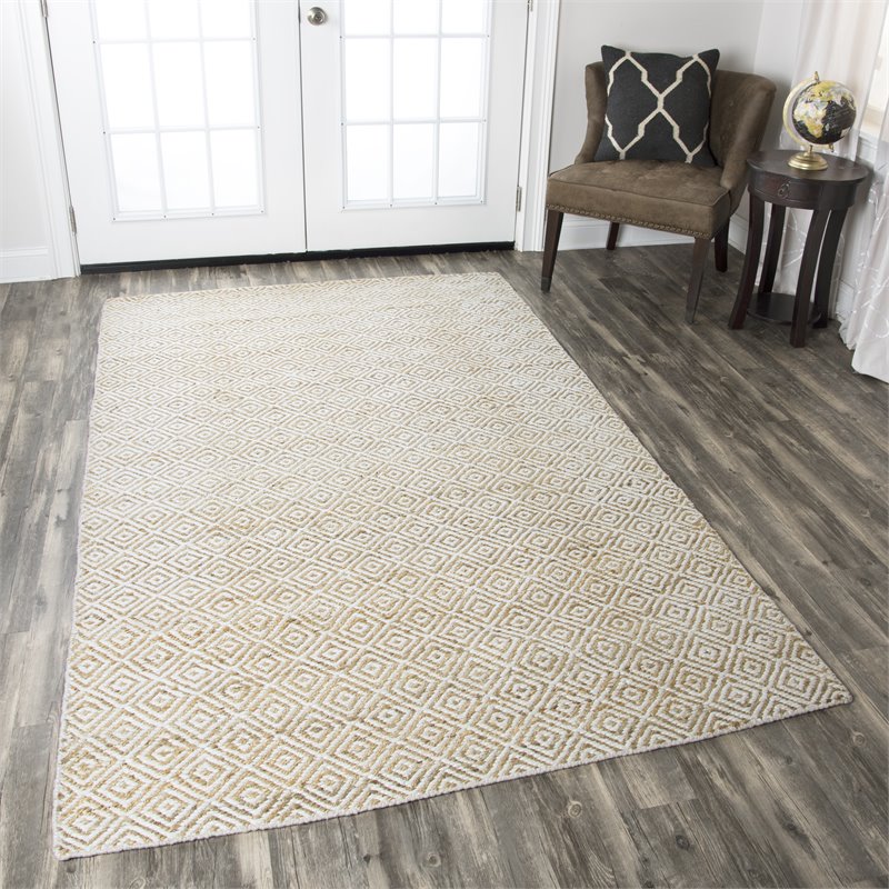 Alora Decor Harlem 8' x 10' Pattern Natural/Gray/Rust/Blue Hand-Woven Area Rug