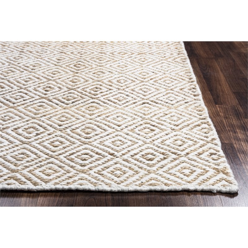Alora Decor Harlem 8' x 10' Pattern Natural/Gray/Rust/Blue Hand-Woven Area Rug